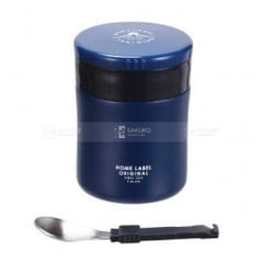 PEARL METAL- Hộp giữ nhiệt kèm thìa 400ml (Navy)