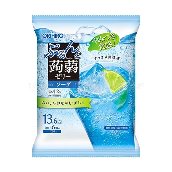 ORIHIRO- Thạch mềm vị soda chanh 20gx6 chiếc