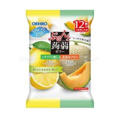 ORIHIRO- Thạch mềm vị chanh dưa lưới 20gx12 chiếc