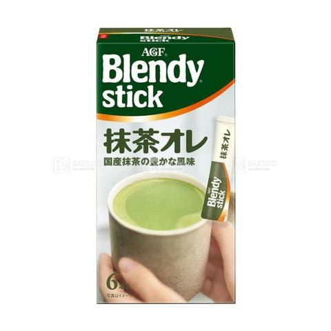 AGF- Bột trà xanh sữa Blendy Stick 6 thanh