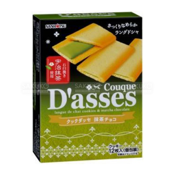 SANRITSU- Bánh quy matcha socola Couque Dasses 12c