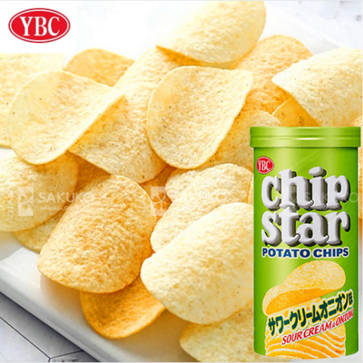 YBC- Snack khoai tây chiên Chipstar vị kem hành50g