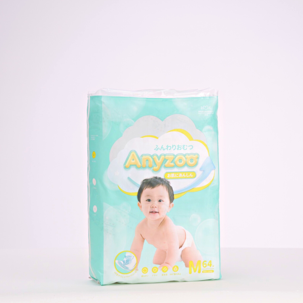 ANYZOO- Bỉm dán M 64 miếng – Siêu Thị Nhật Bản