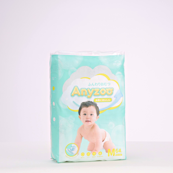 ANYZOO- Bỉm dán M 64 miếng