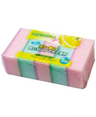 OKAZAKI- Xốp rửa bát 1 mặt ráp (5 miếng)
