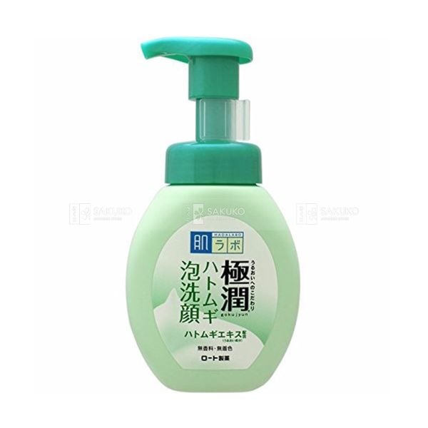 ROHTO- SRM tạo bọt Hadalabo ý dĩ trị mụn (160ml)