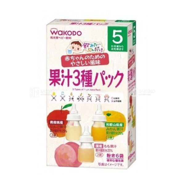 WAKODO- Trà trái cây dạng bột 5 tháng tuổi 5gx6gói