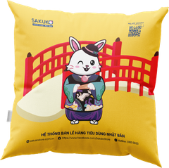 SAKUKO- Gối tựa họa tiết cầu gỗ đỏ Nhật Bản