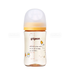 PIGEON- Bình sữa nhựa cổ rộng hình gà con 240ml