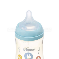 PIGEON- Bình sữa nhựa cổ rộng hình hoa 160ml