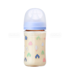 PIGEON- Bình sữa nhựa cổ rộng hình ngôi nhà 240ml