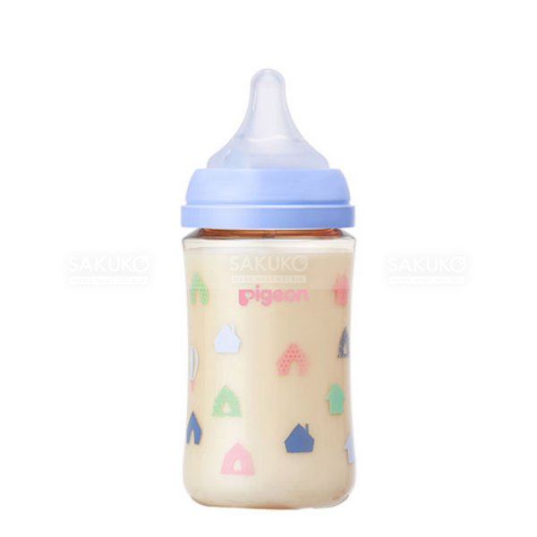 PIGEON- Bình sữa nhựa cổ rộng hình ngôi nhà 240ml