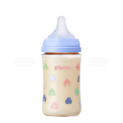 PIGEON- Bình sữa nhựa cổ rộng hình ngôi nhà 240ml