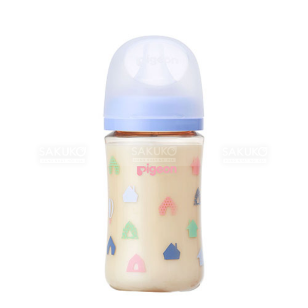 PIGEON- Bình sữa nhựa cổ rộng hình ngôi nhà 240ml