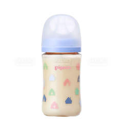 PIGEON- Bình sữa nhựa cổ rộng hình ngôi nhà 240ml