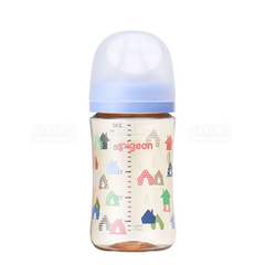 PIGEON- Bình sữa nhựa cổ rộng hình ngôi nhà 240ml