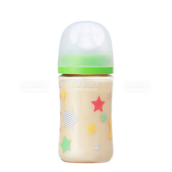 PIGEON- Bình sữa nhựa cổ rộng hình ngôi sao 240ml
