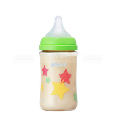 PIGEON- Bình sữa nhựa cổ rộng hình ngôi sao 240ml