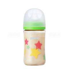 PIGEON- Bình sữa nhựa cổ rộng hình ngôi sao 240ml