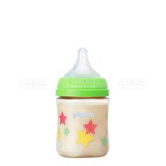 PIGEON- Bình sữa nhựa cổ rộng hình ngôi sao 160ml