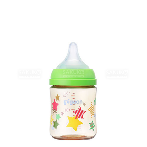 PIGEON- Bình sữa nhựa cổ rộng hình ngôi sao 160ml