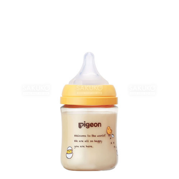 PIGEON- Bình sữa nhựa cổ rộng hình gà con 160ml