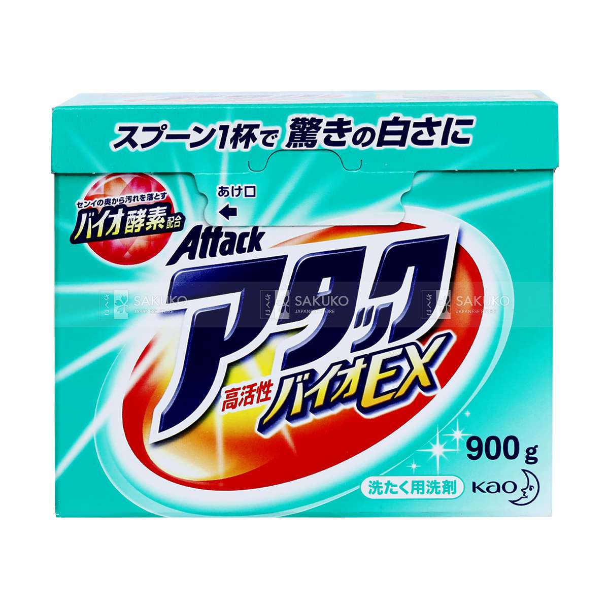 KAO- Bột giặt Attack Bio EX đánh bay vết bẩn 900g – Siêu Thị Nhật Bản