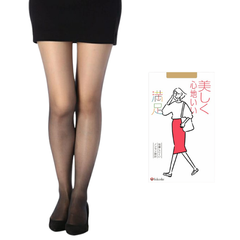 FUKUSE- Quần tất Manzoku không tưa rách ML Đen