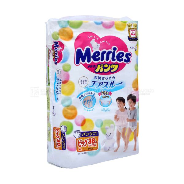 Product Merries MERRIES- Bỉm quần XL 38 miếng – Siêu Thị Nhật Bản