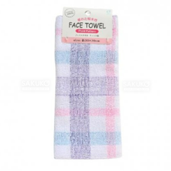 OKAZAKI- Khăn cotton họa tiết caro 30x70cm