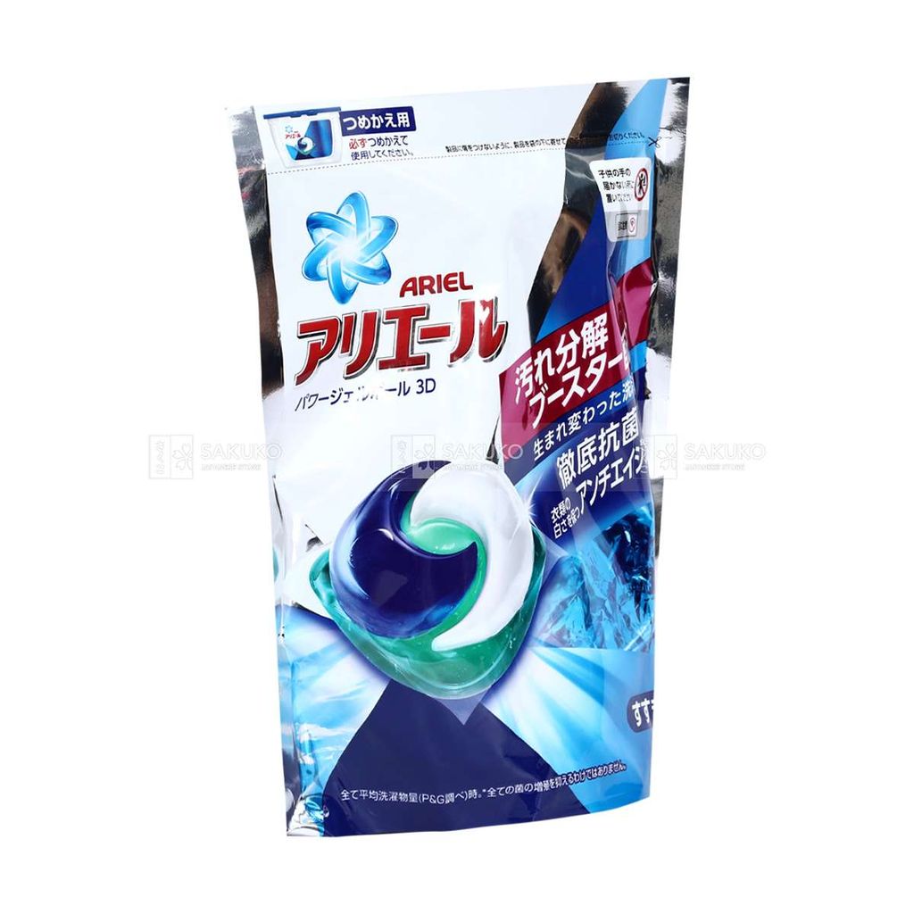 P&G- Viên giặt 3D Ariel kháng khuẩn túi 16 viên