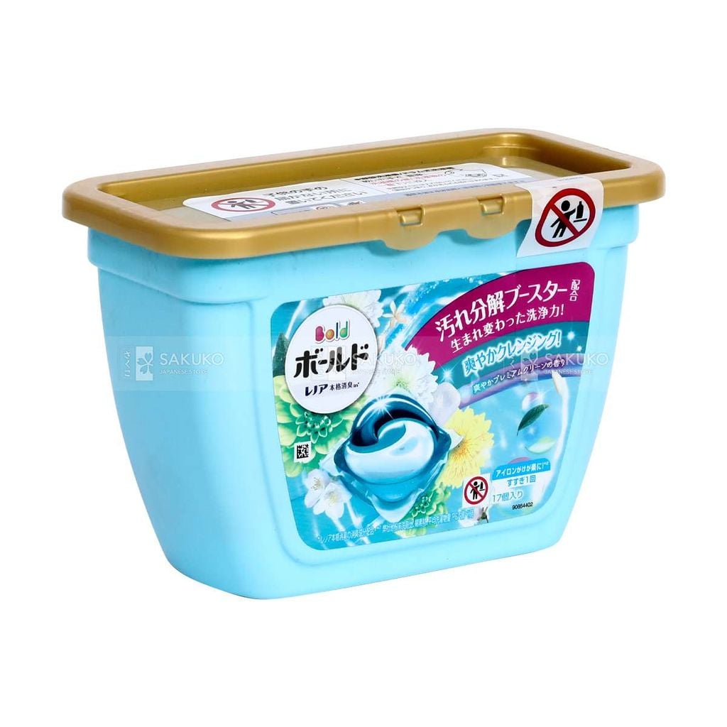 P&G- Viên giặt xả gel 3D Bold hộp xanh 17v
