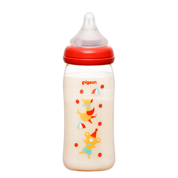 PIGEON- Bình sữa cổ rộng hình dâu tây 240ml