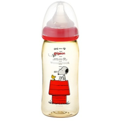 PIGEON- Bình sữa cổ rộng hình Snoopy 240ml