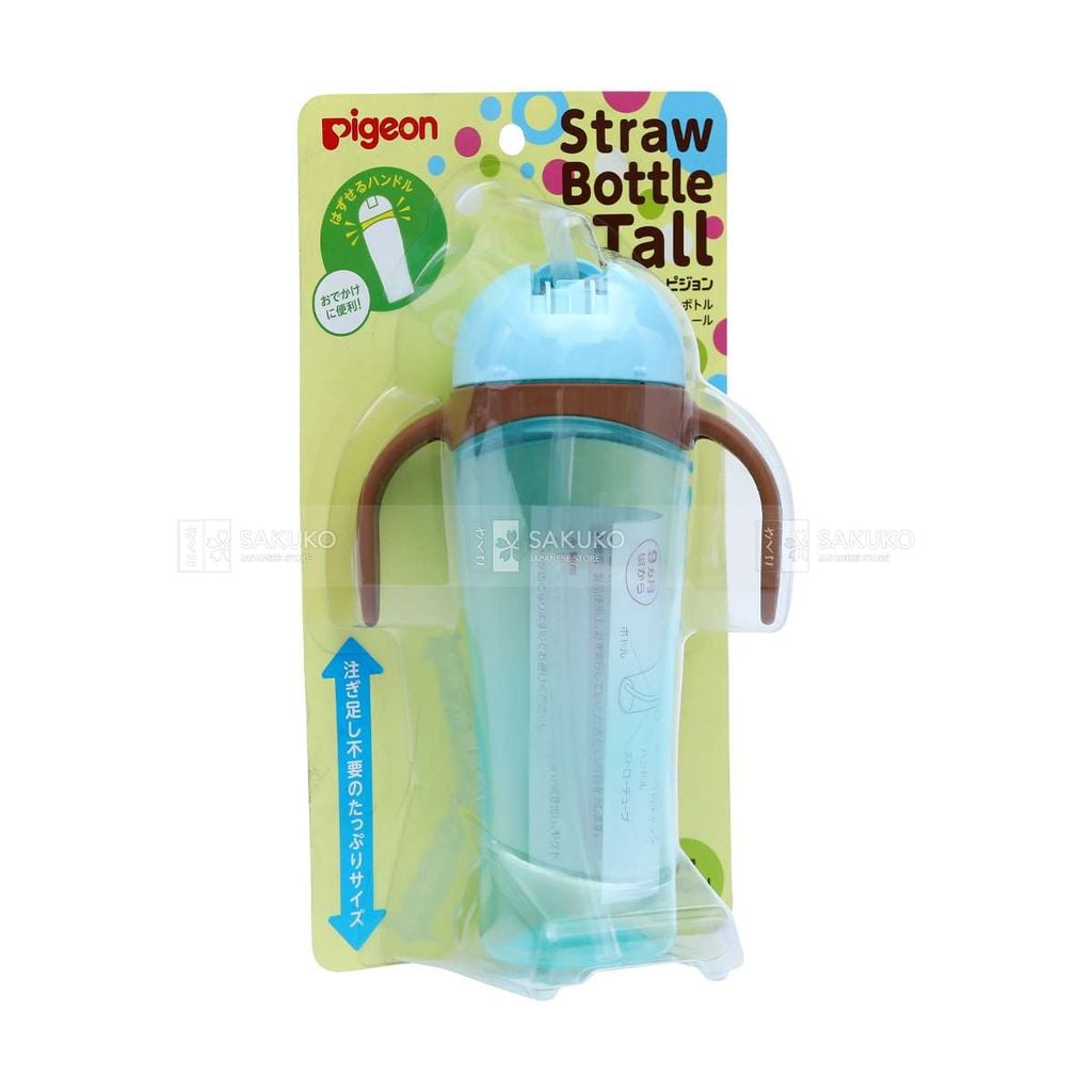 PIGEON- Bình tập uống màu xanh da trời 330ml