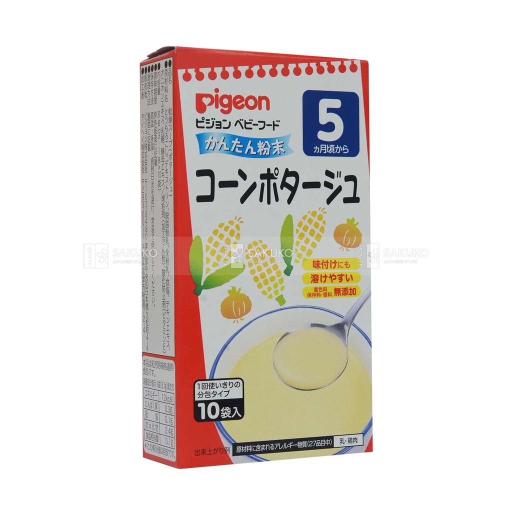 PIGEON- Bột chế biến súp ngô 5 tháng 3.1gx10 gói