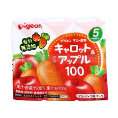 PIGEON- Nước ép vị cà rốt và táo lốc 3 hộp x 125ml
