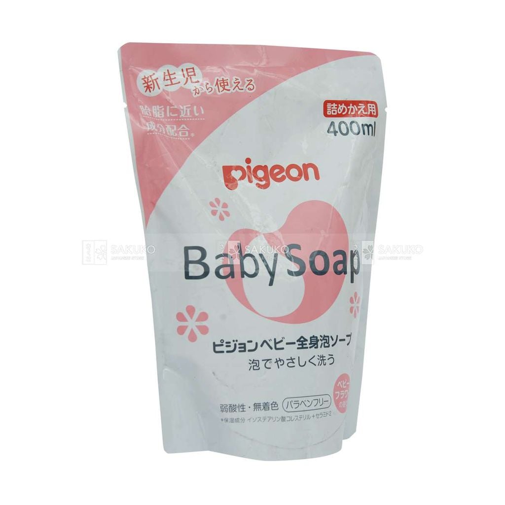 PIGEON- Sữa tắm gội sơ sinh hương hoa túi 400ml