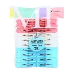 PONYKASEI- Kẹp quần áo 3 màu 20 chiếc ML-010