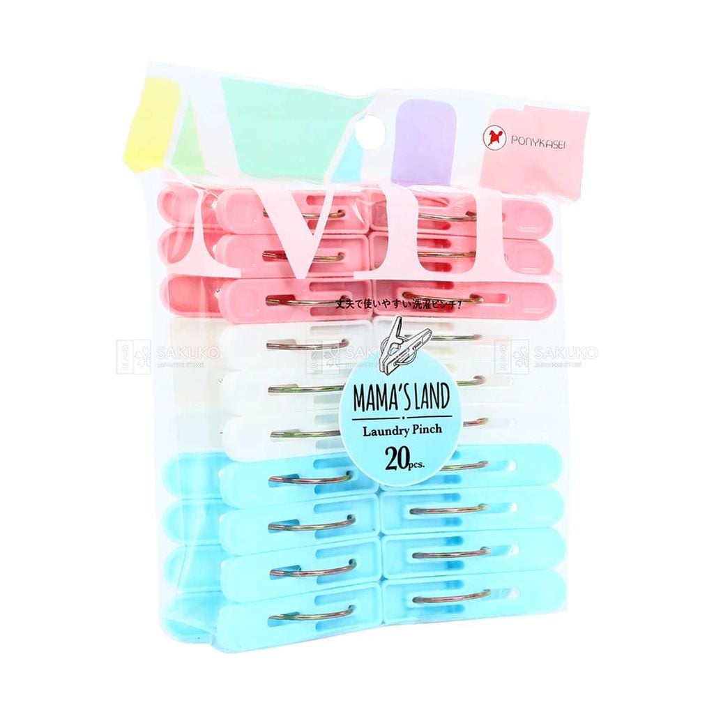 PONYKASEI- Kẹp quần áo 3 màu 20 chiếc ML-010