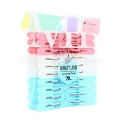 PONYKASEI- Kẹp quần áo 3 màu 20 chiếc ML-010