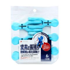 PONYKASEI- Kẹp quần áo- Màu xanh 6 chiếc