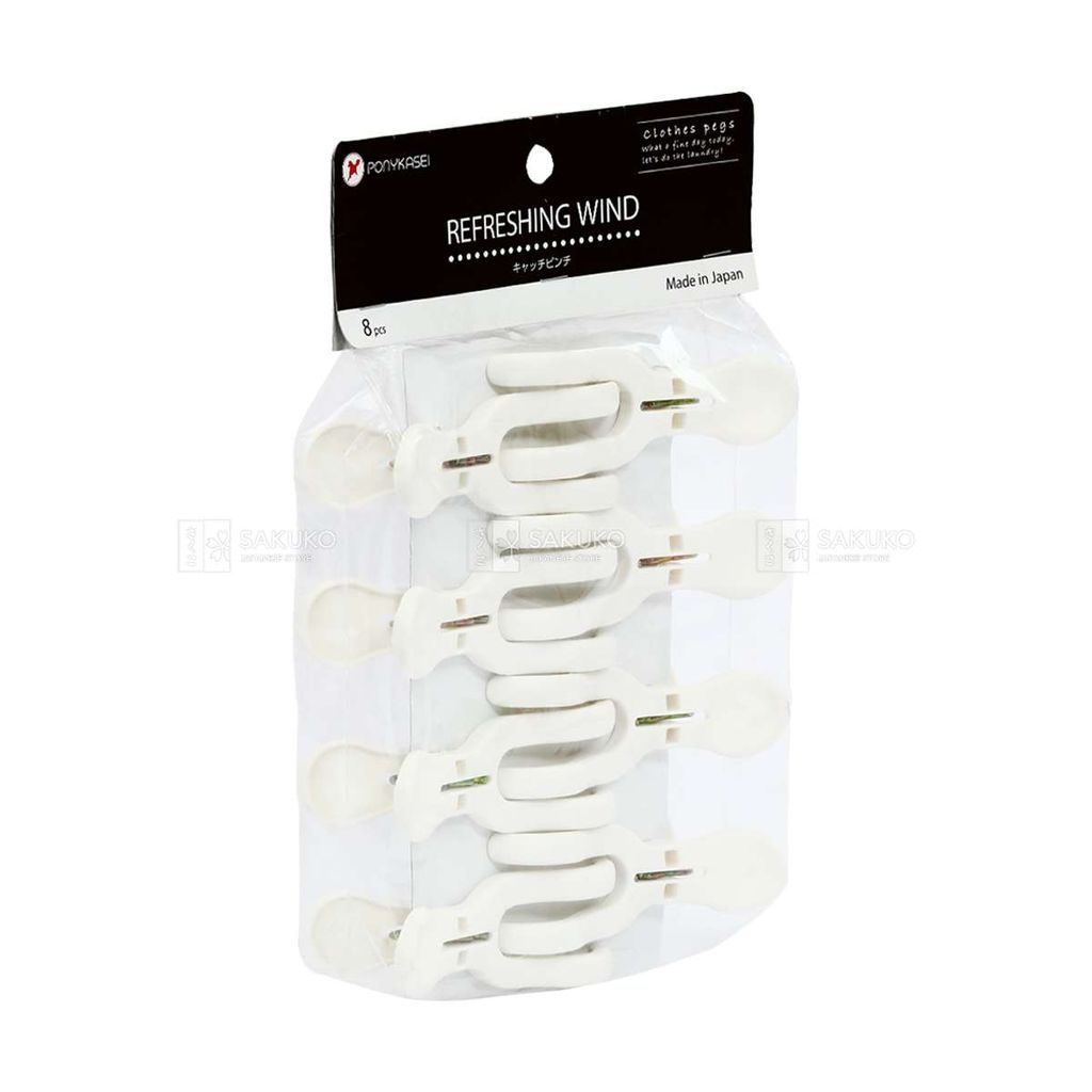 PONYKASEI- Kẹp quần áo WS-002- Màu trắng 8 chiếc