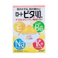 ROHTO- Nước nhỏ mắt Rohto Vita 40α màu vàng 12ml