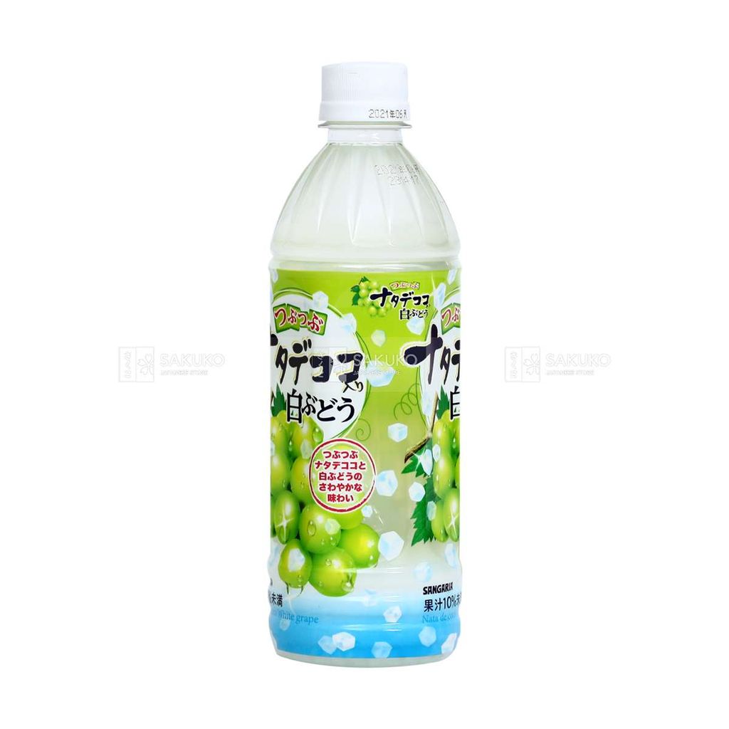 SANGARIA- Nước nho xanh thạch dừa 500ml