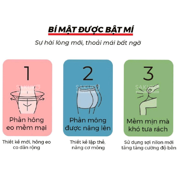 FUKUSE- Quần tất Manzoku không tưa rách ML Đen
