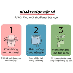 FUKUSE- Quần tất Manzoku không tưa rách ML Đen