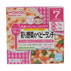 WAKODO- Cháo gà và súp rau củ ăn dặm 7 tháng