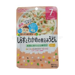WAKODO- Mỳ Udon cá cơm rong biển 7 tháng 80g