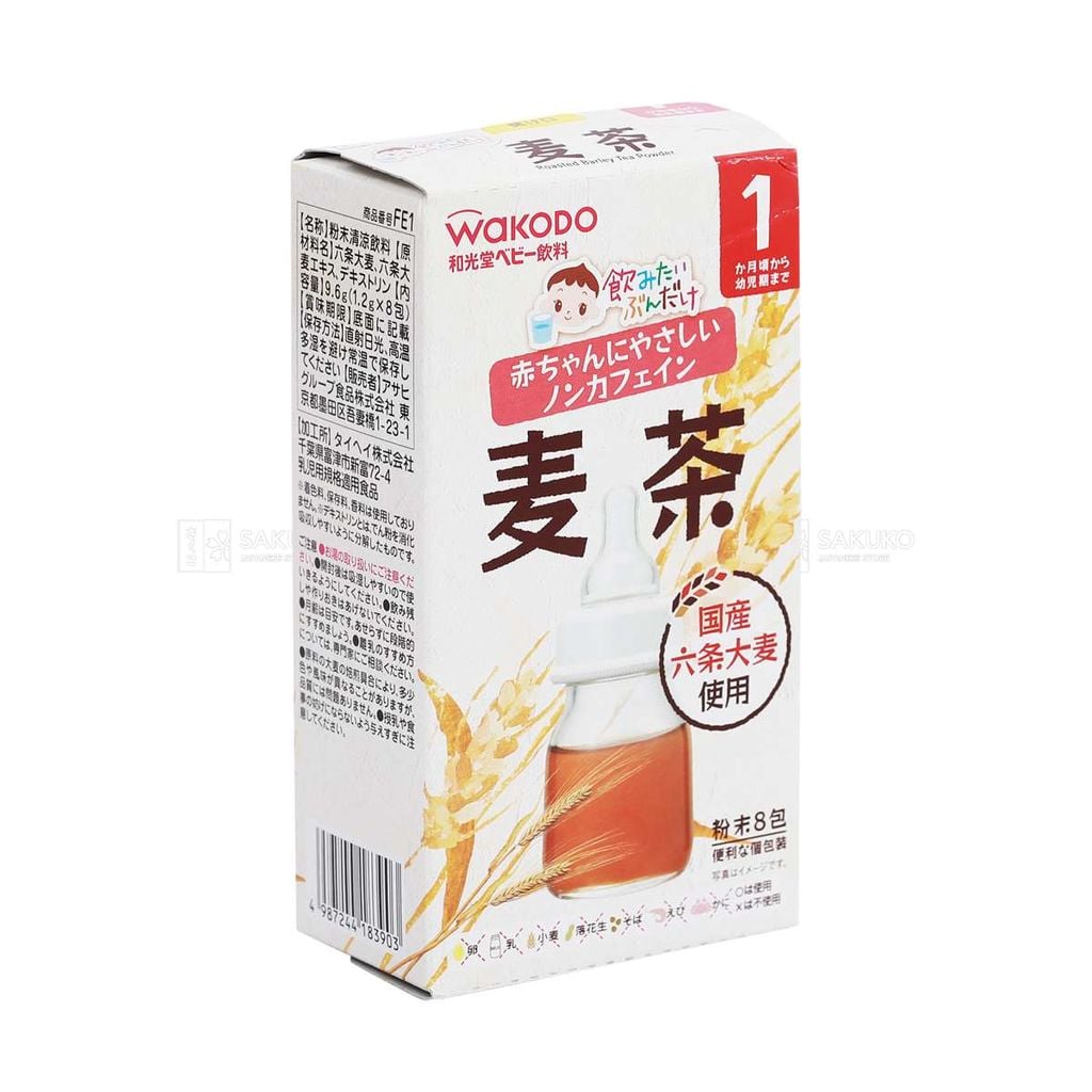 WAKODO- Trà lúa mạch cho bé hộp 08 gói